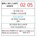 플렉스 로또 212회차 당첨자 이미지