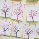 [4월 3주] 봄꽃 프로젝트-물감으로 벚꽃나무 표현하기 & 코코팡 영어 이미지