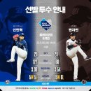 "다시 뜨겁게 간다" VS 리버스 스윕 간다" KBO 플레이오프 5차전 선발 매치업! 이미지