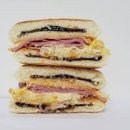 꿀호떡 버거 만들기 햄치즈 햄버거 만드는법 체다치즈 꿀호떡요리 초간단 샌드위치 레시피 이미지