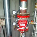 알람밸브 열선시공 , 알람밸브실이 외부에 위치 동파열선 시공 이미지