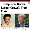 트럼프 7월 1일 사우스 캐롤라이나 선거유세에서 로큰롤 황제 엘비스의 청중 기록을 깼다. 7만5천 이미지
