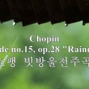 쇼팽 빗방울 전주곡, Chopin Prelude no.15, op.28 "Raindrop" 이미지