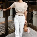 미우테크노 | 데일리룩) 미우미우 26 신상 반팔 니트 가디건 라피아 크로셰 파우치 크로스백 가방 구매후기