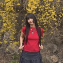 (주)비비드몰 | 레드포인트 벚꽃코디 탑텐 티셔츠 쿨에어 코튼 여자 반팔티로 시원하게!