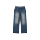 Damaged | 보우어 DAMAGED WASHING DENIM medium blue 후기 남자 청바지 데님팬츠 추천