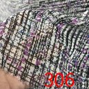 원단 306 퍼플, 블랙, 블루 혼합 색상 패턴 쉬폰원단 고정폭 150cm 이미지