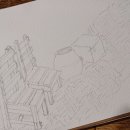 수채화 어반스케치 이미지