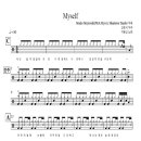 이용신 - Myself (달빛천사 OST) 드럼 악보 (카운트 음원) 이미지
