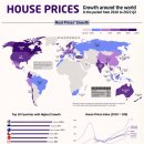 매핑: 2010년 이후 전 세계 주택 가격이 어떻게 변했는지 이미지