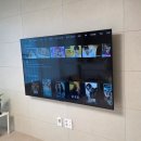 래미안길음센터피스아파트경로당 | 래미안길음센터피스 65인치 TV 무타공 중앙 설치 후기(아트월 콘크리트 + 반 슬립 브라켓 방식)