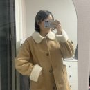 (여자 무스탕 추천) 로엠 미디 무스탕 베이지 후기 및 코디