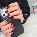 nailm(네일엠)뷰티샵 | 안산고잔동네일샵 엠뷰티샵 가을 버건디 네일 후기