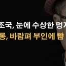 조국, "문에 부딪힌 사고..." 멍자국 부위가? ﻿이봉규TV 이미지