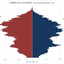 남구-75 | 부산시 남구 총인구수와 인구피라미드-빌라 월세거래량과 청년 남성인구