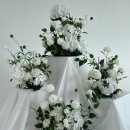 폼폼 | 코미플라워 웨딩촬영 소품 조화 센터피스 화이트진주 폼폼 후기