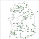 산림청 선정 한국 100대 명산 지역별 완등 상황 이미지