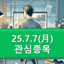 동아백화점 수성점(에스엠 인터내셔널) | 2025.7.7(月) 관심종목