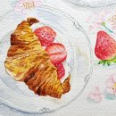 수채화로 그리는 디저트 이미지