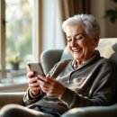 실버 스마트폰 활용법 배우기 이미지