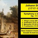 슈타미츠.J '교향곡 3번' 오케스트라 구성을 확대하여, 작곡에서 관악 부분의 중요도를 높였다. 1750년의 그의 교향곡 작품들은 여덟 이미지