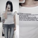 어니브(ANIV) LETTERING OVAL-NECK CROP T-SHIRT WHITE 후기