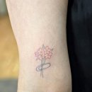 잉크샵타투 | 감성 물씬 파스텔 느낌의 컬러 꽃타투 [오산타투 잉크샵]