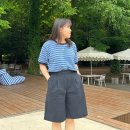 체이스컬트 | 체이스컬트 여성 여름 나일론 5부 네이비 버뮤다 팬츠 키작녀 후기!
