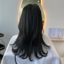 다산미용실 바이윤헤어살롱 / 긴머리 레이어드컷, 전체 염색 흑발 / 미용실 유목민 탈출 후기