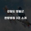 강원도 영월군 한방병원 3곳 소개