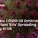 CDC: 새로운 COVID-19 Omicron 변종 'Eris' 미국에서 빠르게 확산 이미지