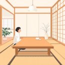 매듭으로 엮어 만드는 초록 식물 생활 | 다다미 방 일본문화의 정수를 담다