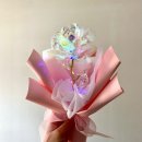 발렌타인꽃다발 한송이꽃다발 특별한선물 홀로그램꽃다발 LED장미꽃다발