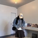리바이스 청자켓 오버핏 여자 중청 데님자켓 간절기 레이어드 코디