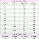 신발 사이즈 변환표 이미지