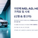 아반떼 MD, AD, HD, CN7 가격표 및 시세 (신형 &amp; 중고차) 이미지