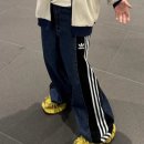 2636 | 아디다스 오리지널 워시드 와이드 팬츠 KC2636 데님 블루 착용핏 바지 리뷰