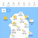 오늘의 날씨🌞☔️☃️, 2024년 6월 15일 토요일 이미지