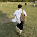 데일리-룩 | 디녹 레이스 새틴 스커트 코디 여름 데일리룩 후기 Diknock