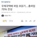 우체국택배 파업 초읽기…총파업 70% 찬성 이미지