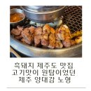 흑돼지 제주도 맛집 고기맛이 원탑이었던 제주 양대감 노형