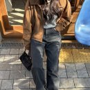 수선정사 | 잠뱅이 밴딩 기모 청바지 와이드핏 후기 &amp; 여자 겨울 코디