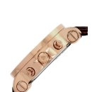 JBW Men's JB-6116L-E "Tazo" 18K Rose-Gold Plated Chronograph Genuine Leather Watch 이미지