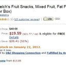 Welch's Fruit Snacks, Mixed Fruit, Fat Free Snacks, (80-0.9oz. Pouches Per Box) 이미지