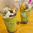 이디야커피신림신화교점 | 메가커피 컵빙수 후기! 말차 젤라또 팥빙 파르페 714kcal 실화?