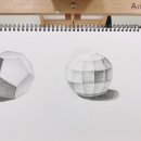 소묘와 오일파스텔 이미지