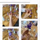 희망요양병원 | 서대문구 요양병원 출강 후기｜보라빛 붓꽃 종이꽃 공예 수업 이야기