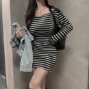 봄 꾸안꾸 원피스 블랑쉐 슈가 스트라이프 원피스 내돈내산 리뷰
