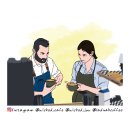 [밴쿠버 스타 바리스타의 직장 브이로그] [여기, 예쁨] [배경화면 그림 선물] [초장드로잉 후기]