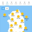 오늘의 날씨🌞☔️☃️, 2024년 6월 12일 수요일 이미지